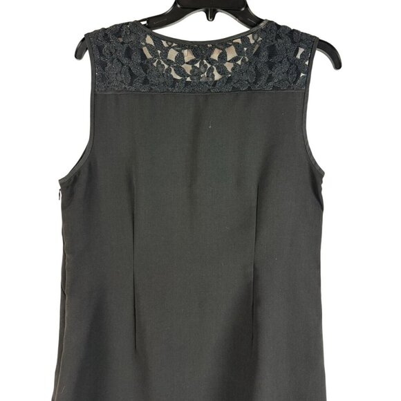 Loft Womens Sleeveless Black Lace Trim Casual Dress Size 10 - Picture 7 of 7